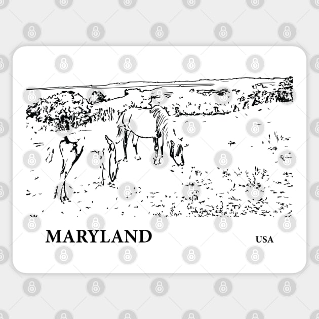 Maryland USA Sticker by Lakeric